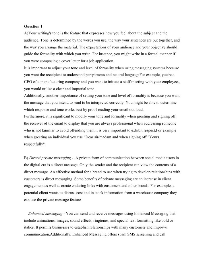 Written Communication - The Importance of Tone and Formality
