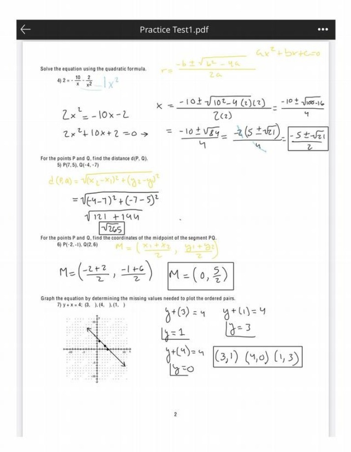 MAC1105 Practice Test 1 Form A