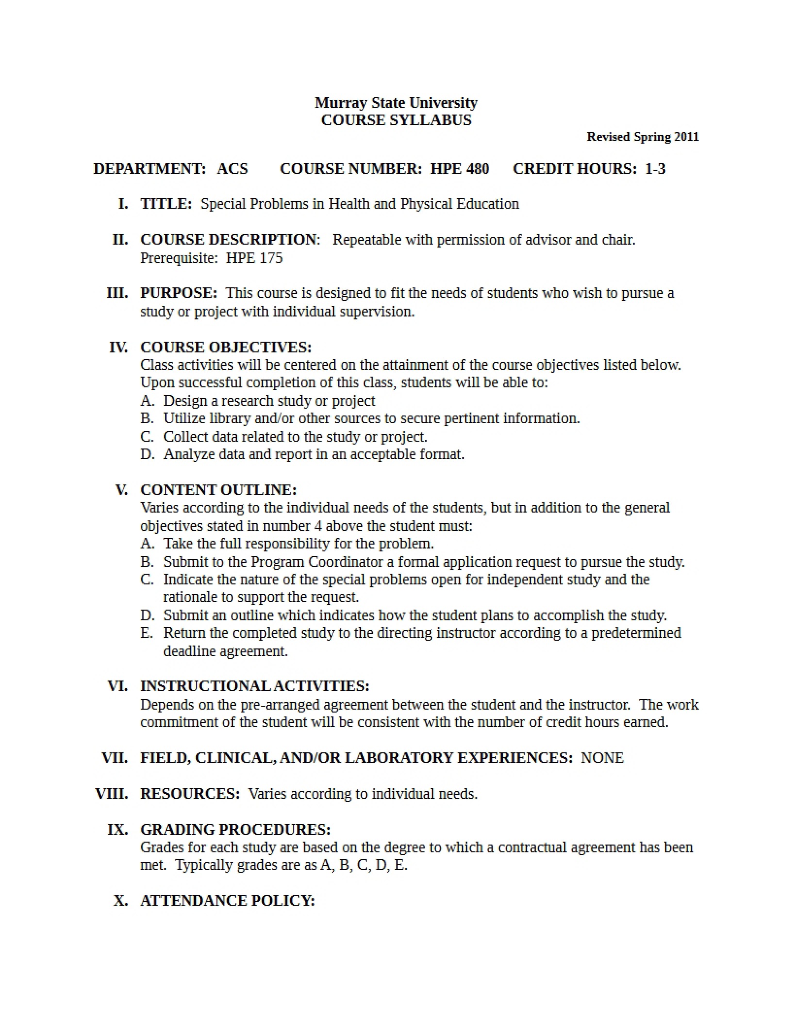 Syllabus - HPE 480