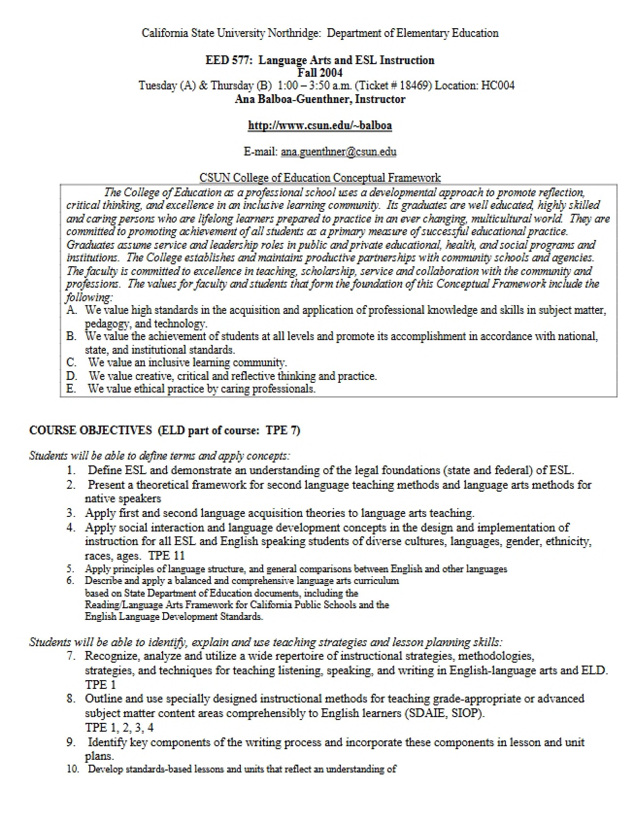 Language Arts ESL Inst Syllabus