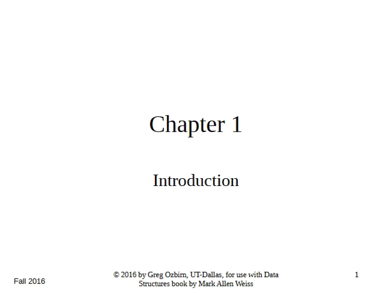 Algorithm Analysis Chapter 1