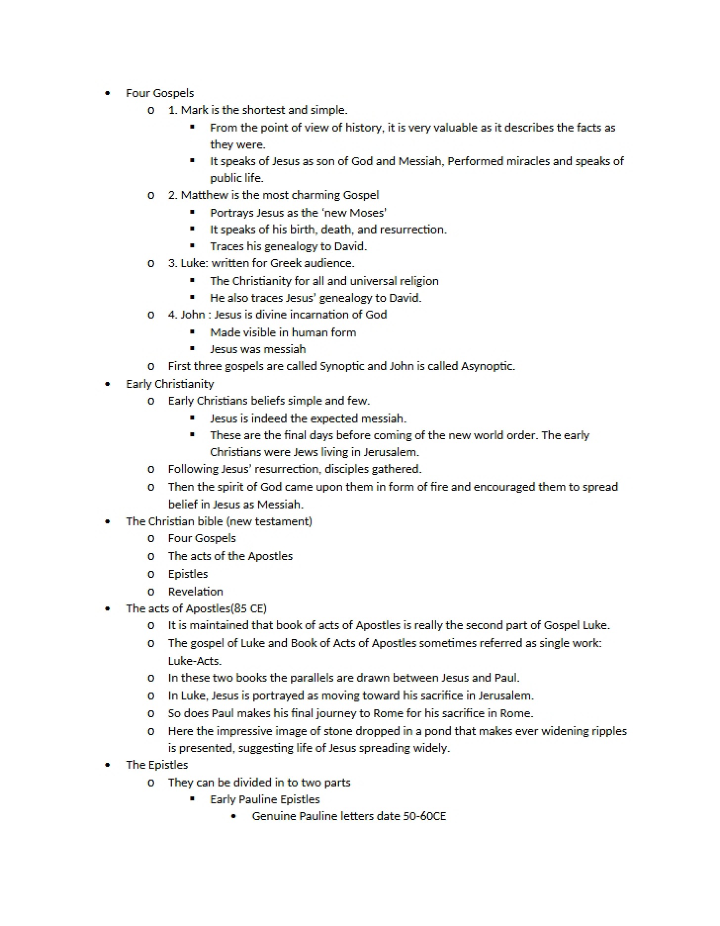 Class Lecture Notes