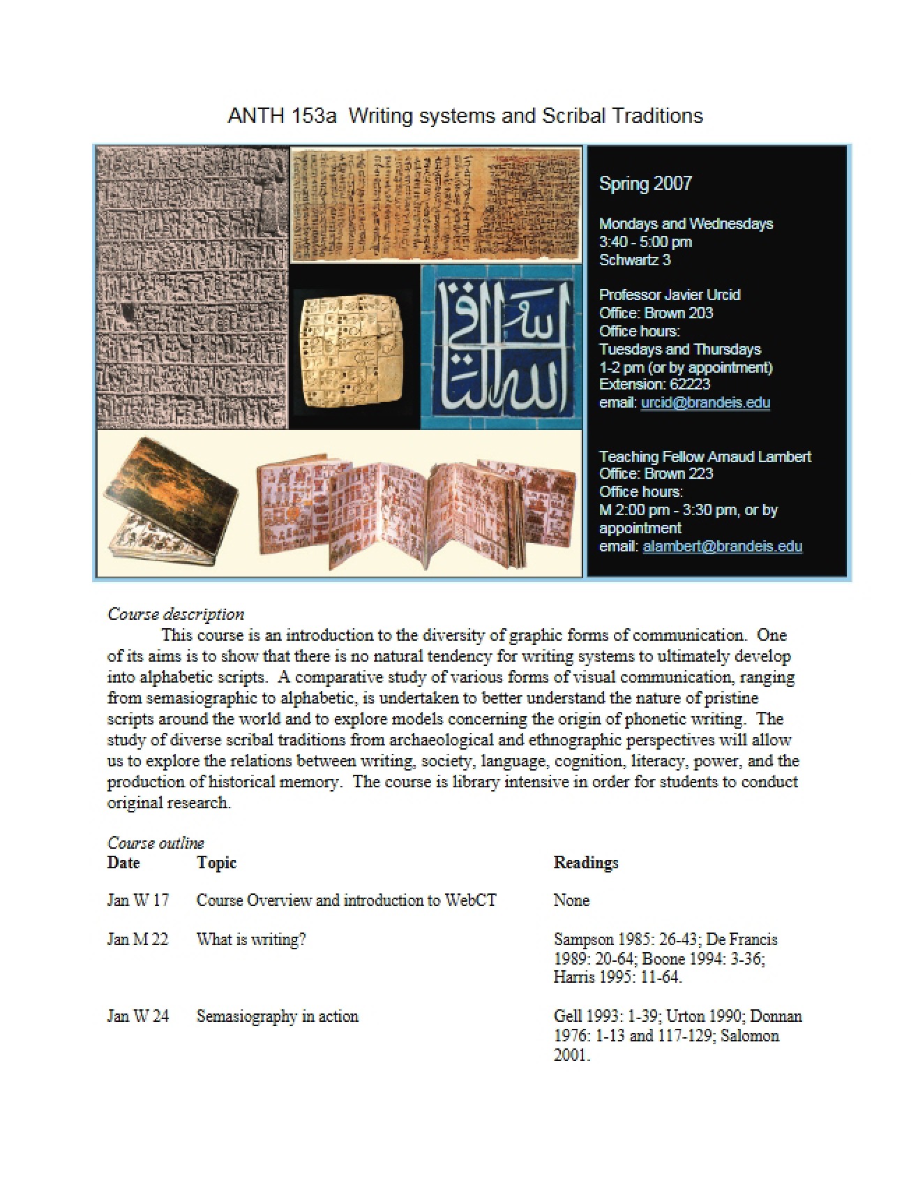 Scribal Traditions and Systems of Writing