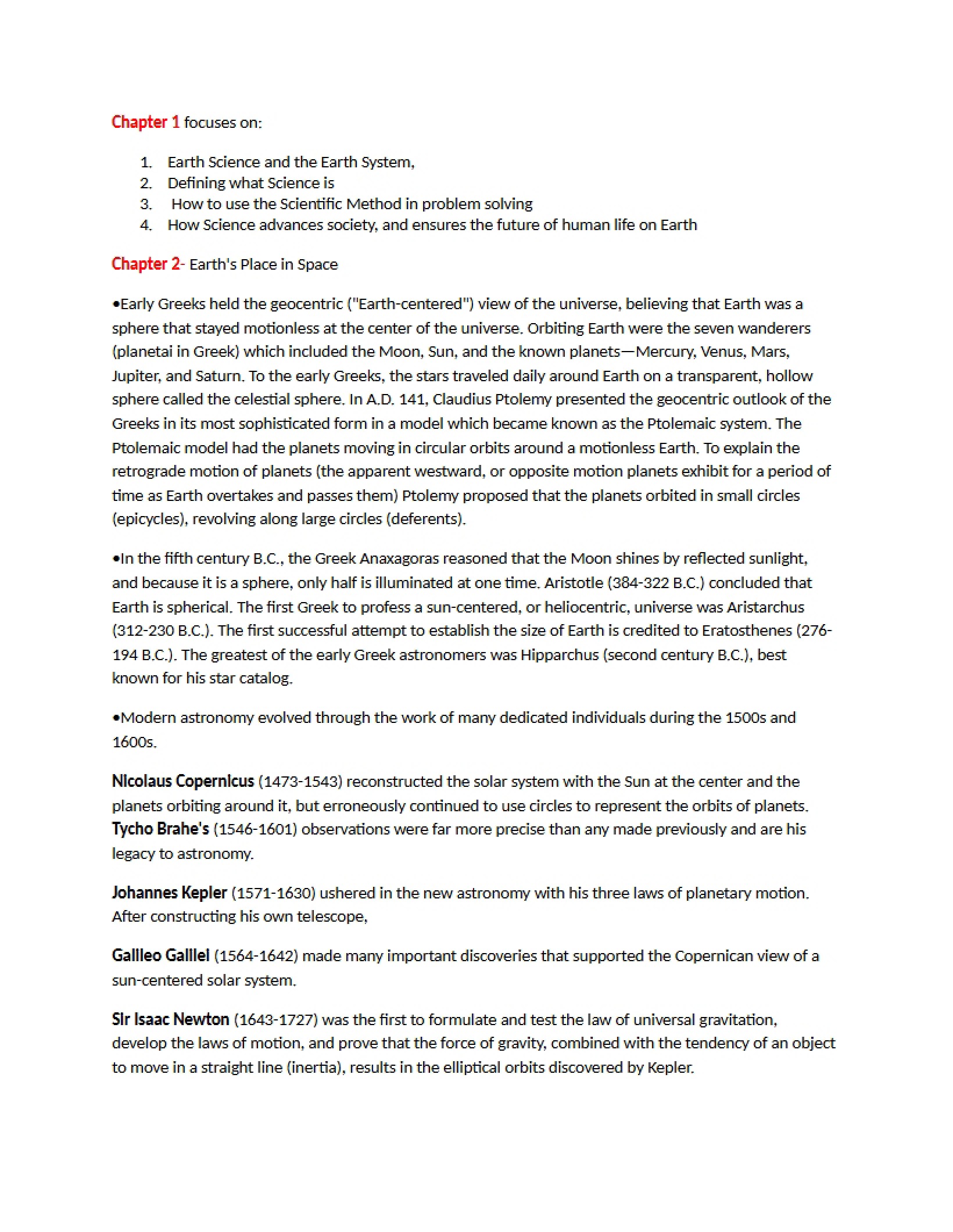 Chapters 1-6 Notes (EAS 191)