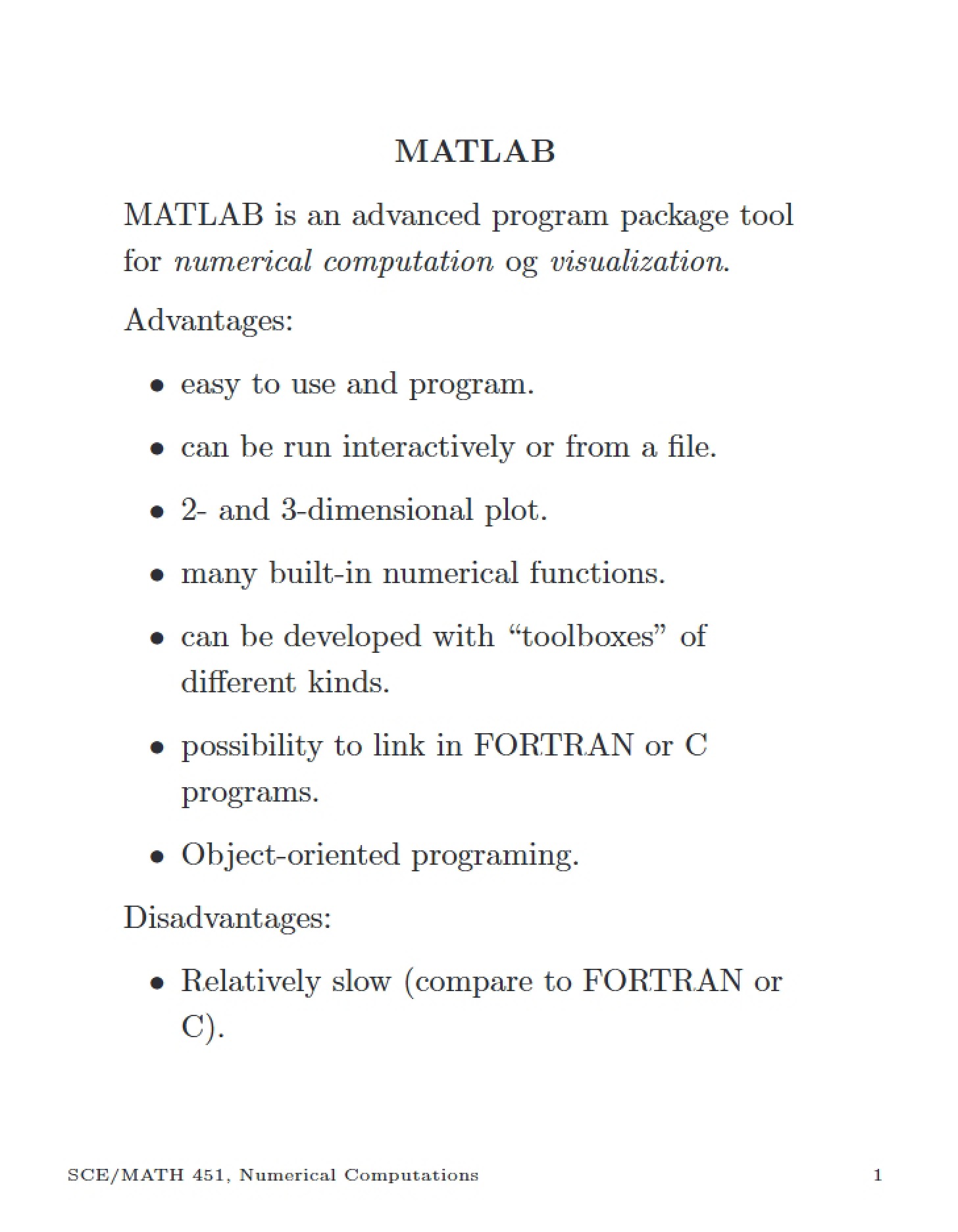 MATLAB Fundamentals