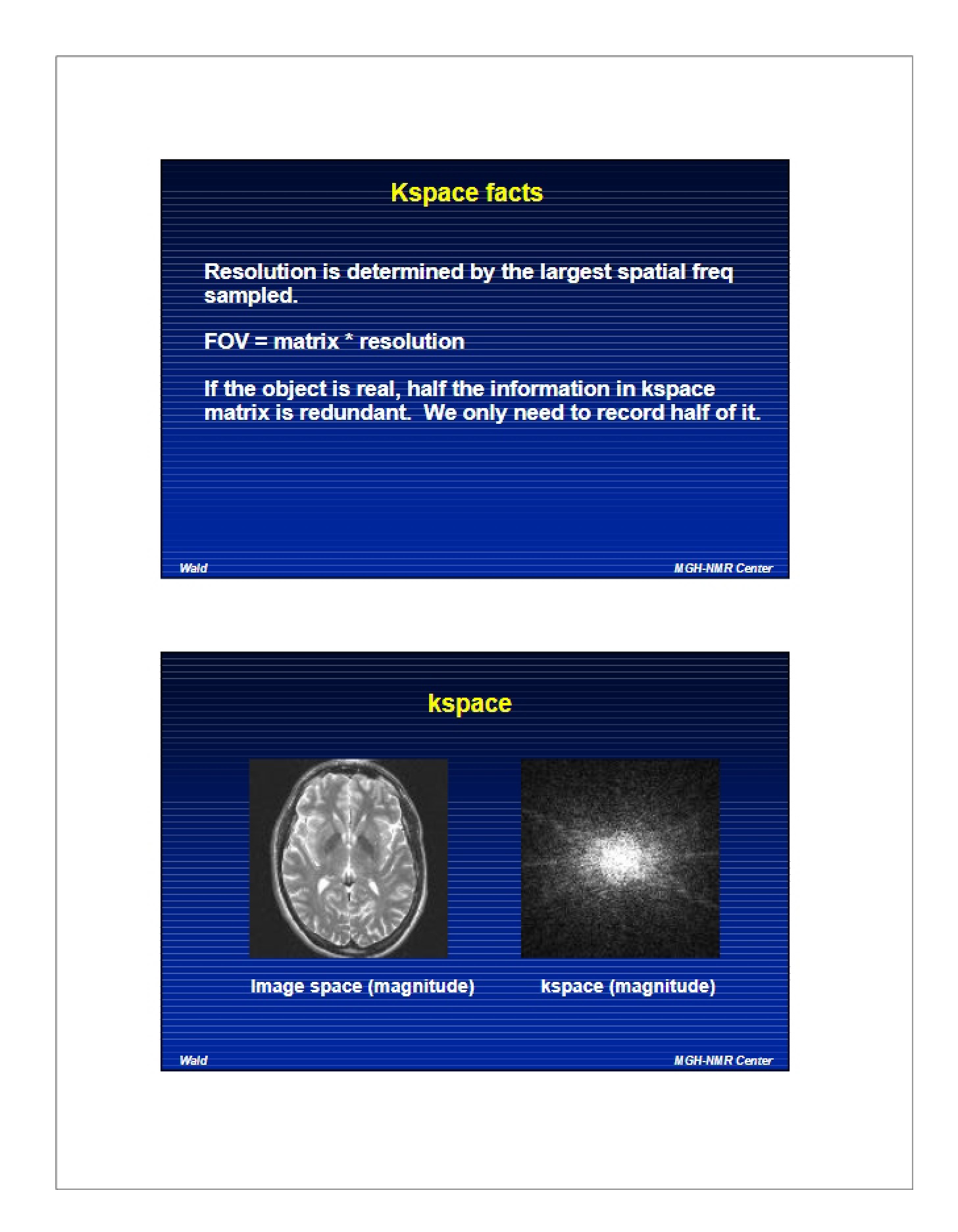 Facts regarding Kspace