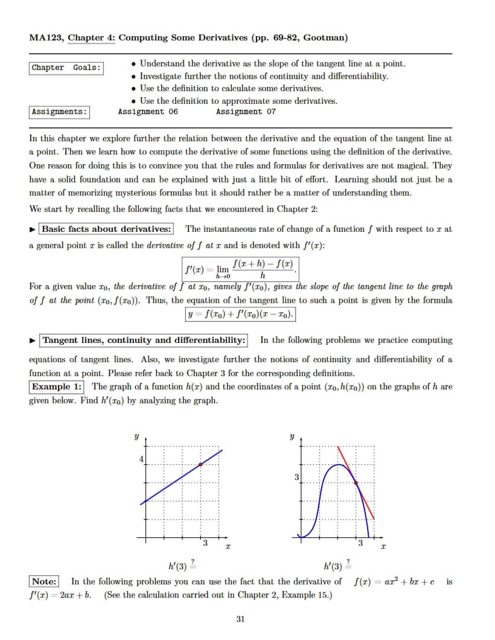 Chapter 4 Derivative Computation