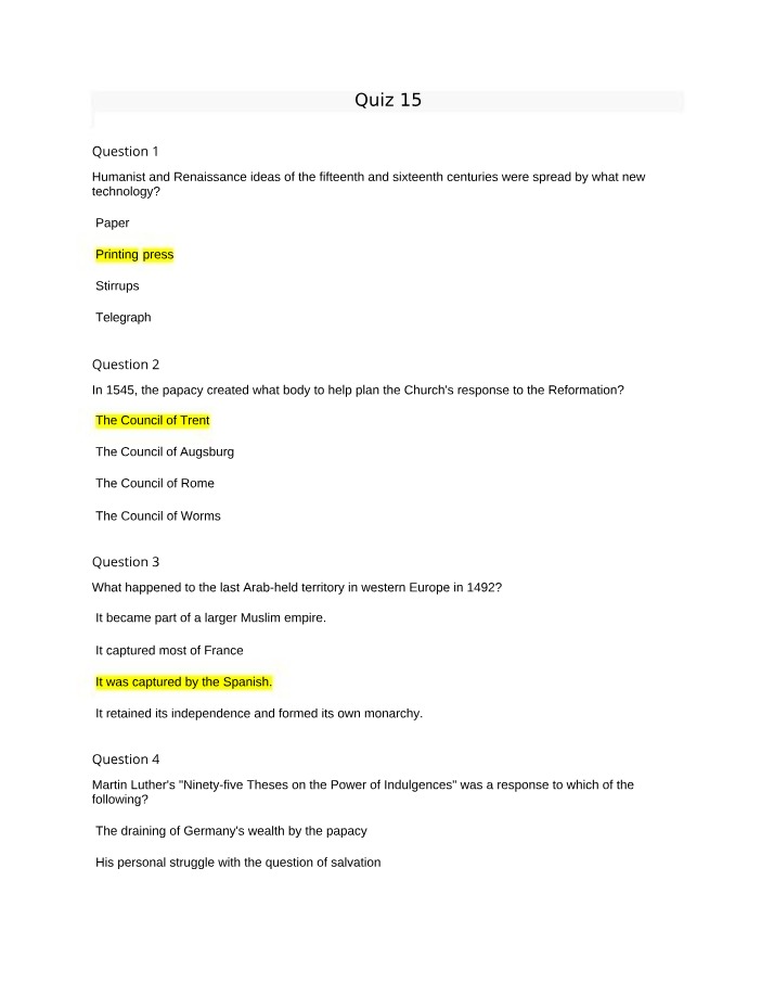 HIST 138 Quiz 15