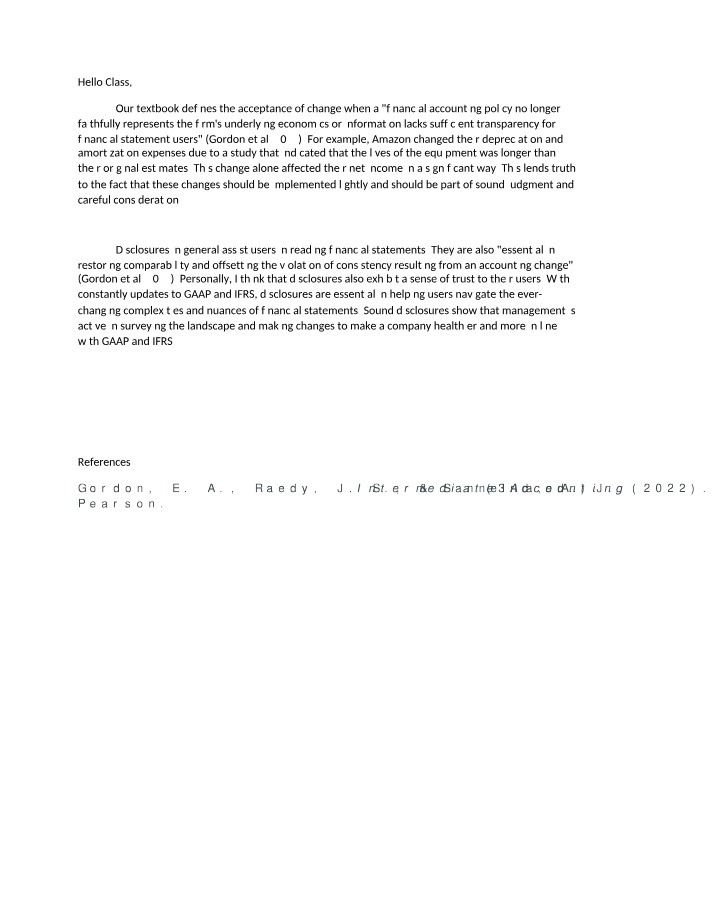 Accounting Policy Changes and Disclosures