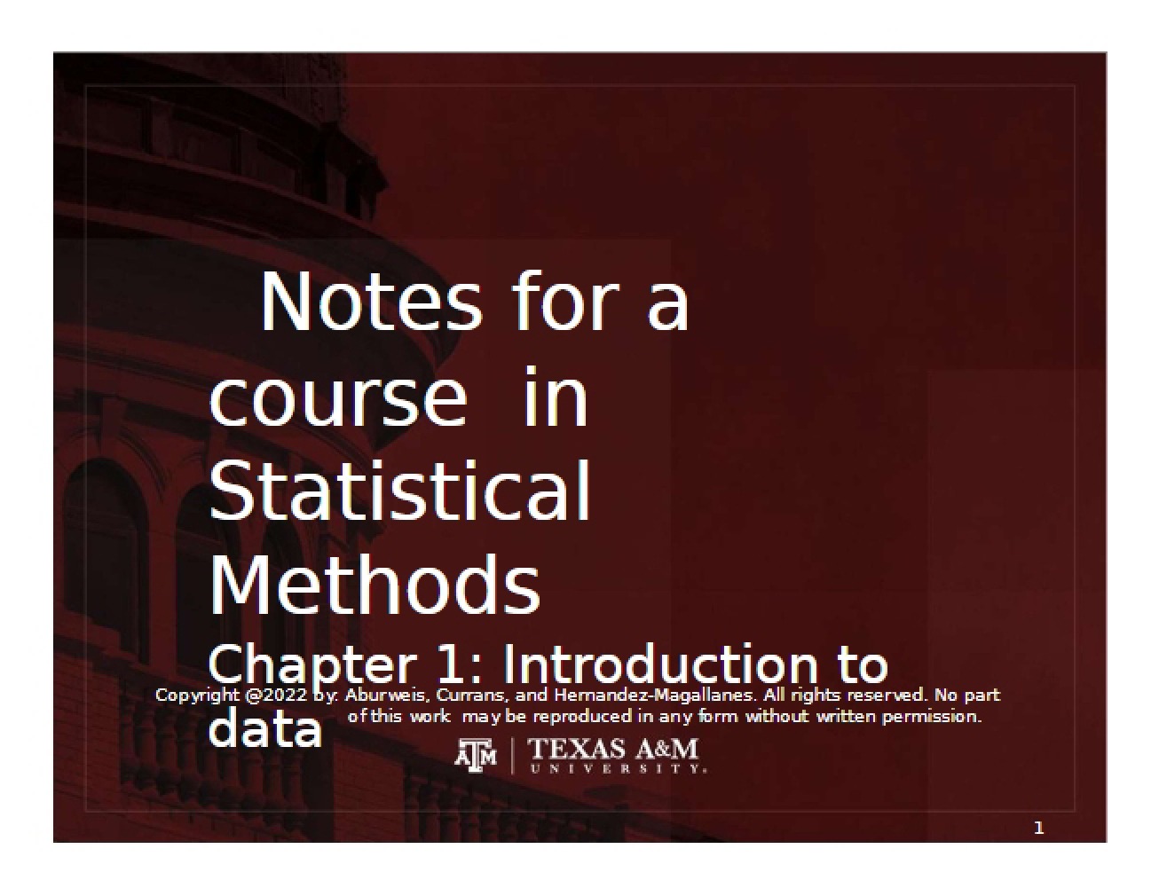 Chapter 1 Introduction to Data in Elementary Statistical Inference