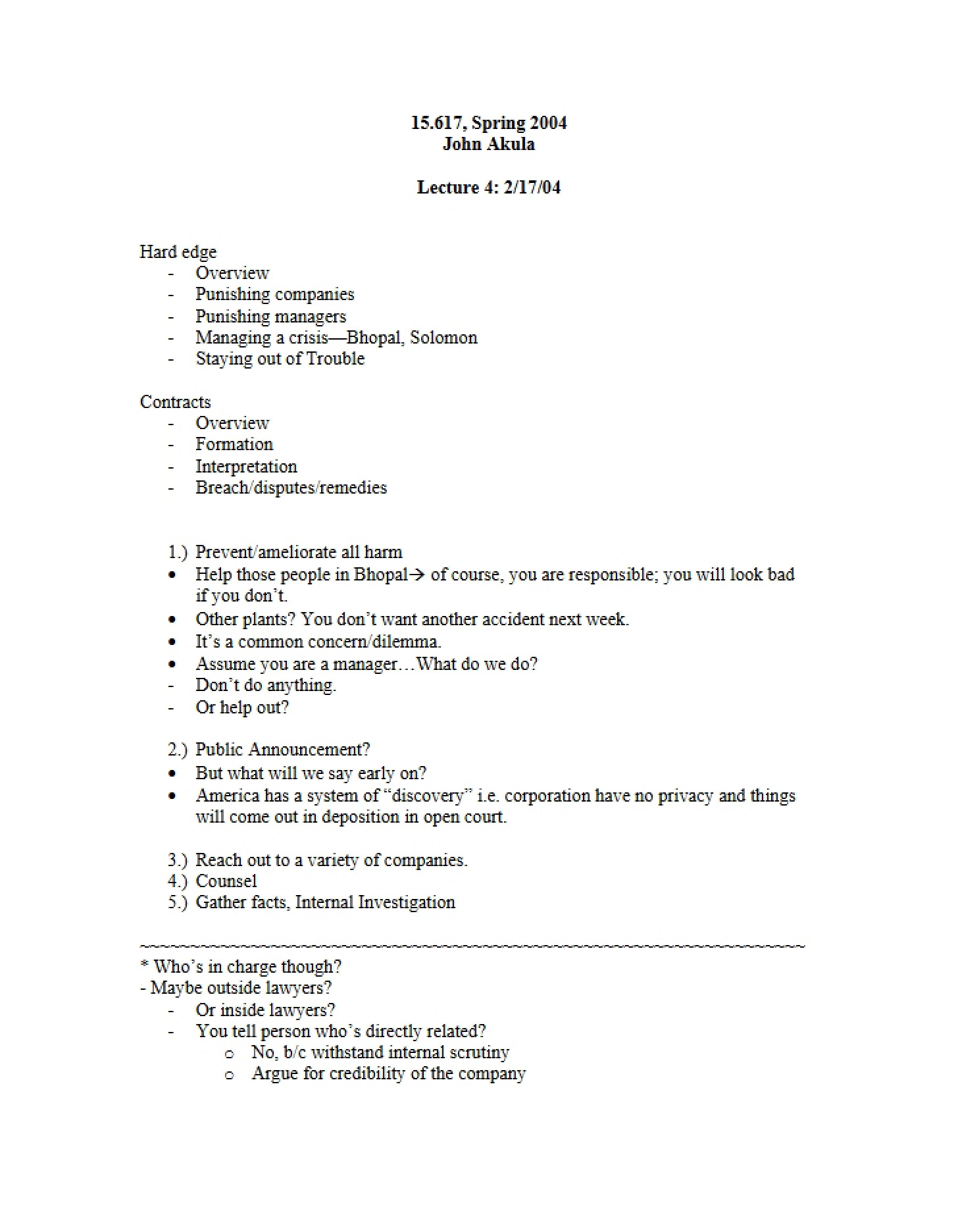 Academic Course Notes