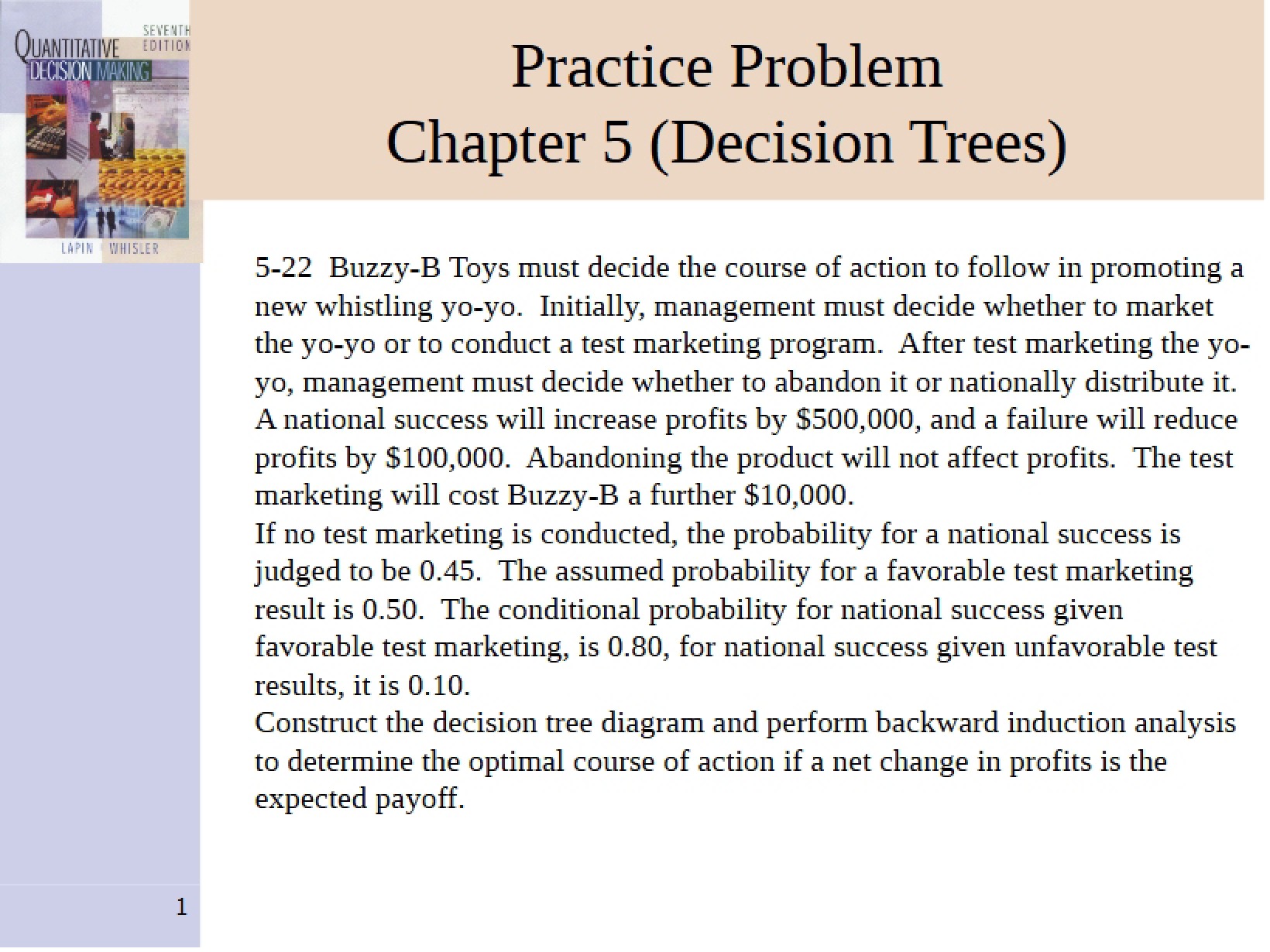 Analysis using Decision Trees