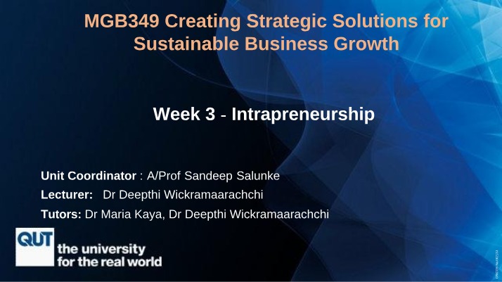 Intrapreneurship - Week 3