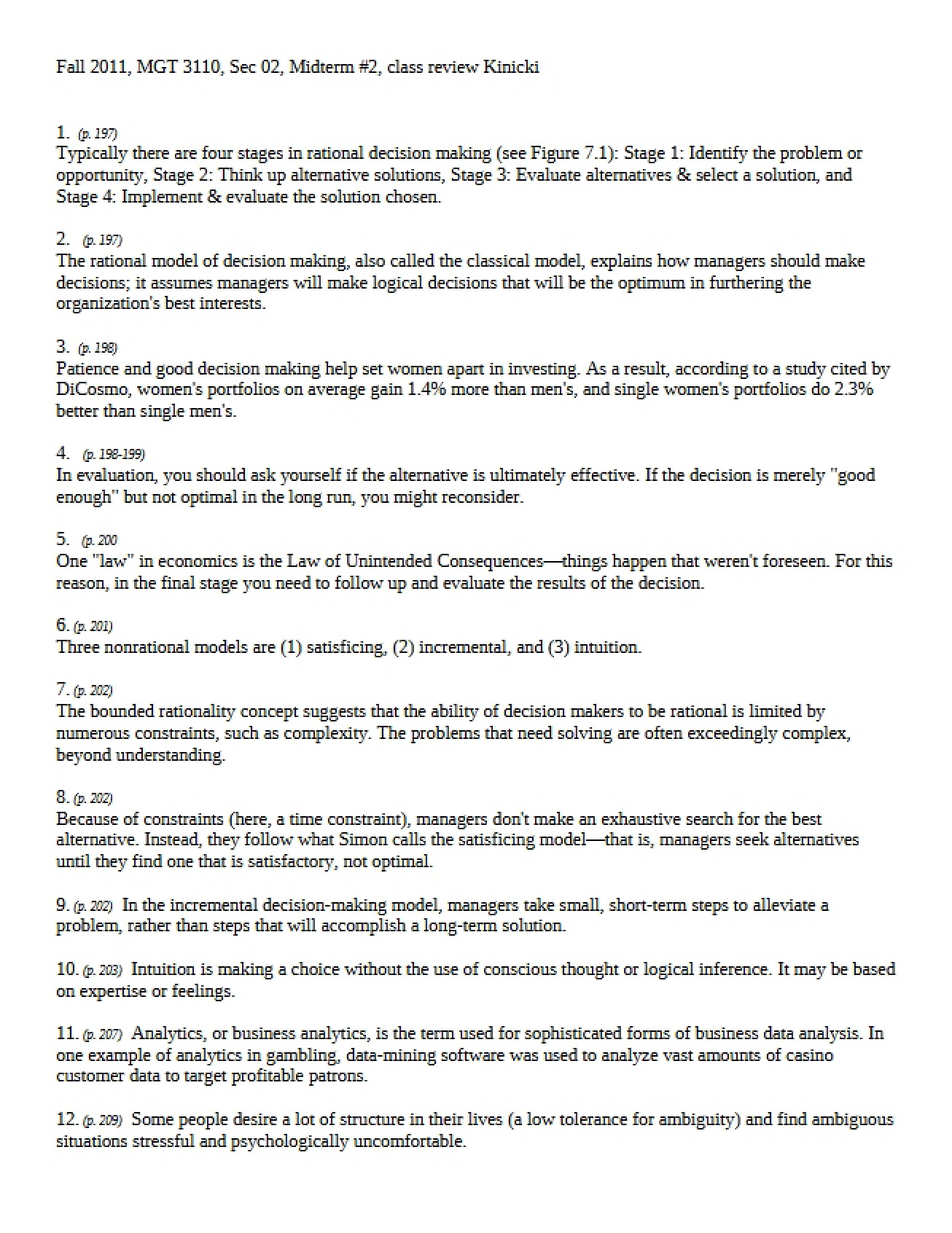 Guide for Studying