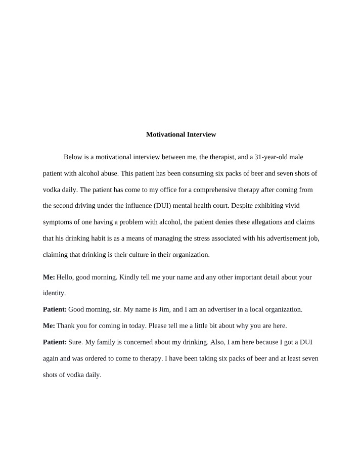 Motivational Interviewing Guide