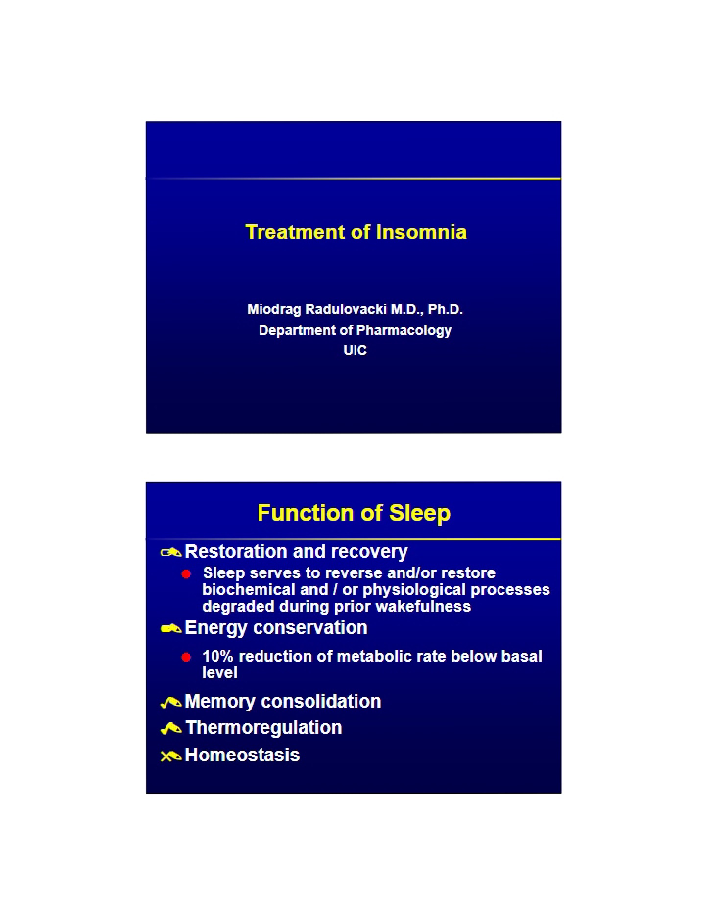 Therapy for Insomnia