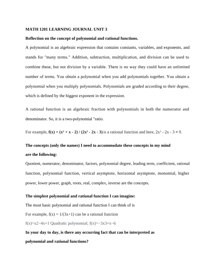 Unit 3 Learning Journal