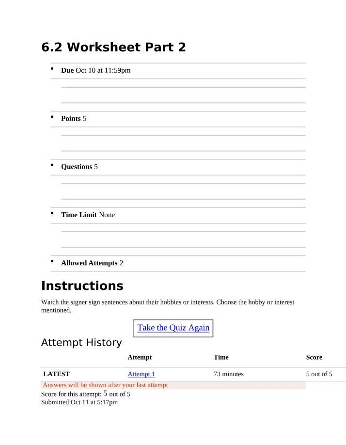 Worksheet 6.2 - Part 2