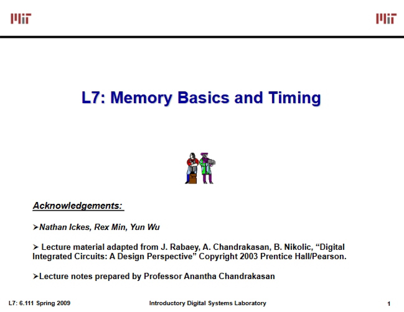 Timing and Basics of Memory