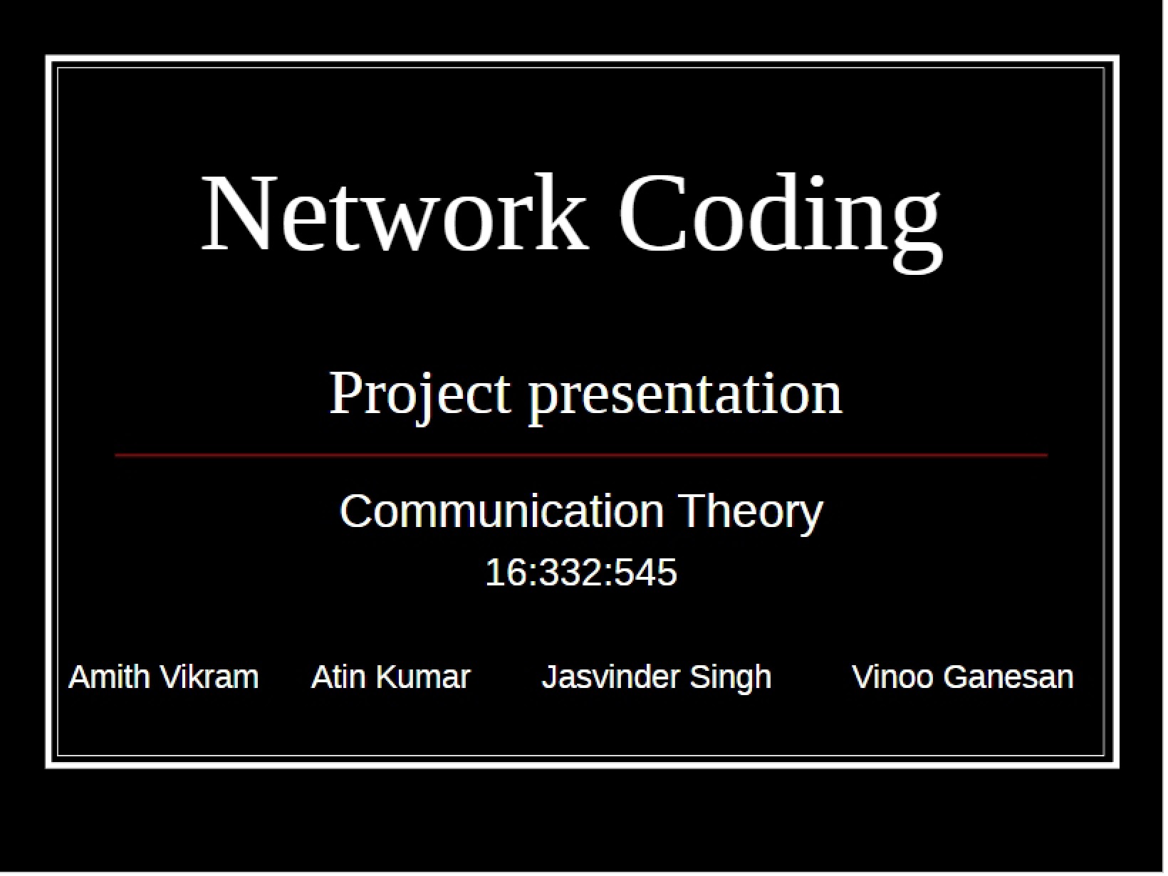 Coding for Networks