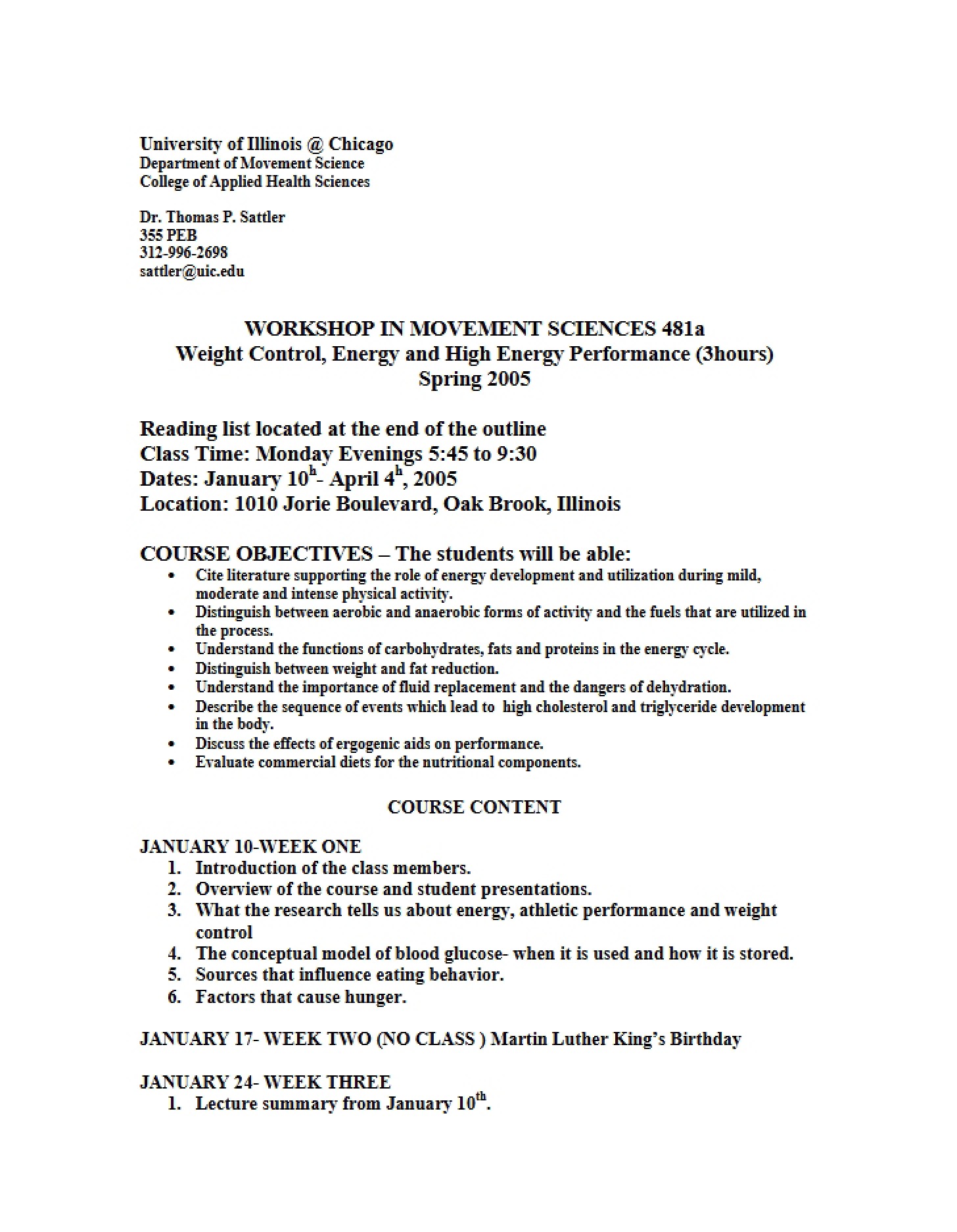 Academic Course Outline