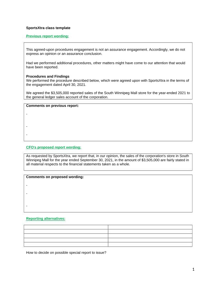 Review of Sales at South Winnipeg Mall - Findings and Reporting