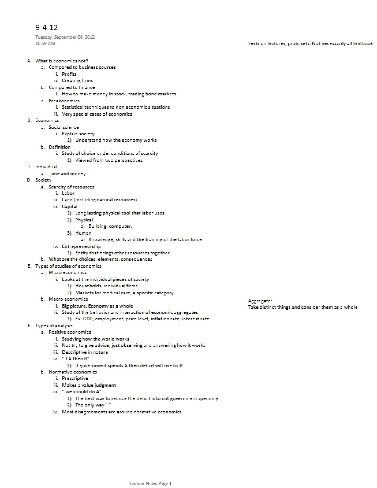 Economics Overview