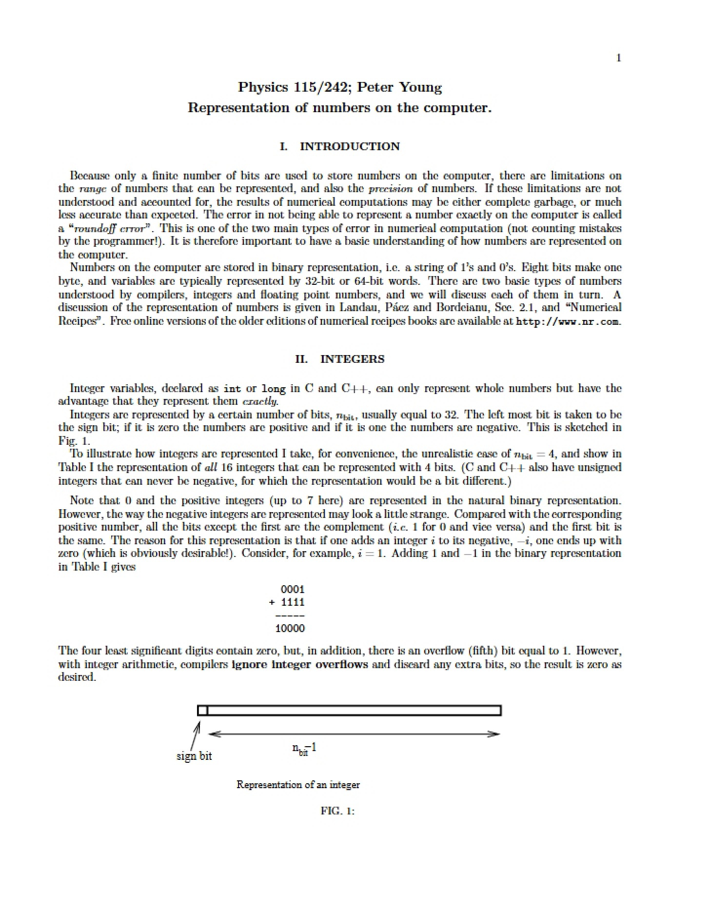 Computer Number Representation