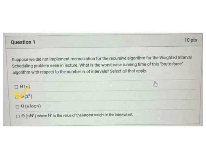 Worst-Case Running Time of Brute-Force Algorithm - Question 1