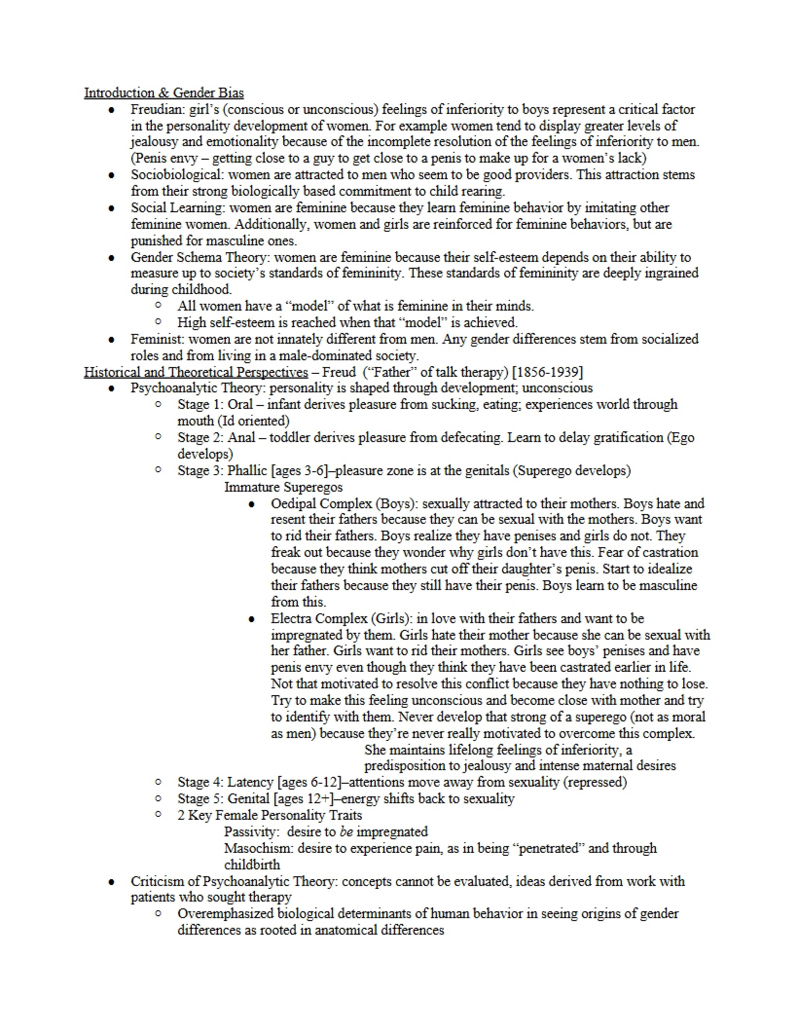 PSYC 336 Class Notes