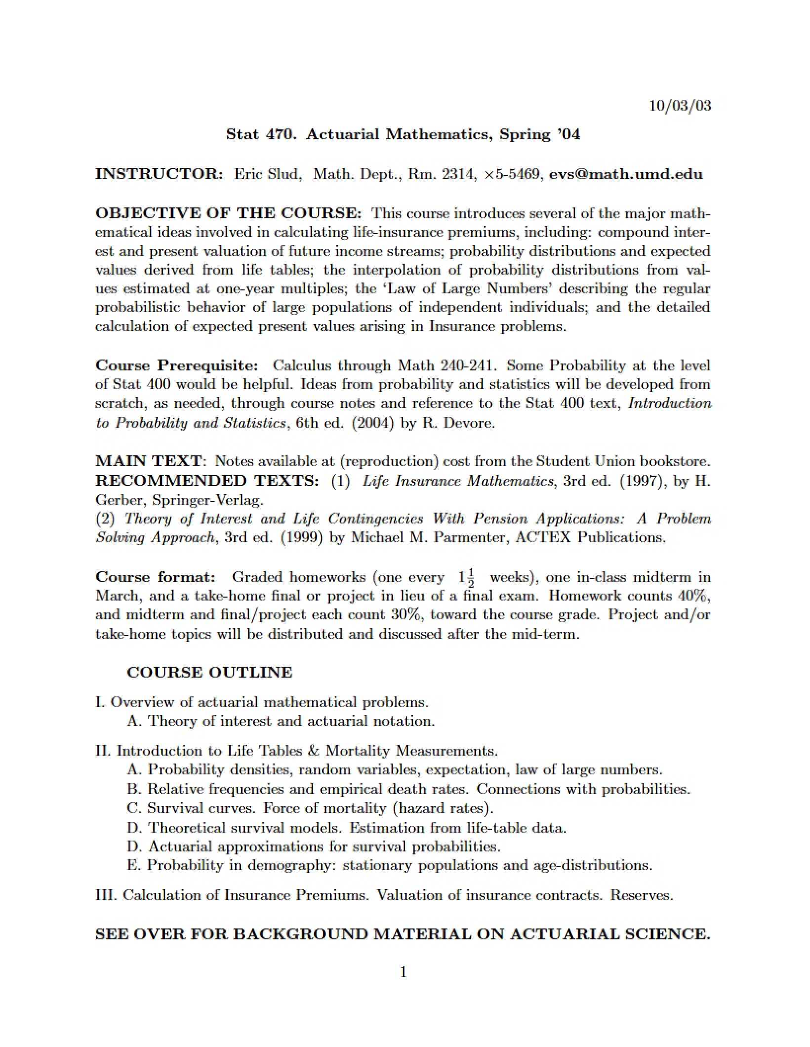 Course Outline