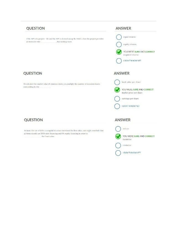 Practice Questions on WACC