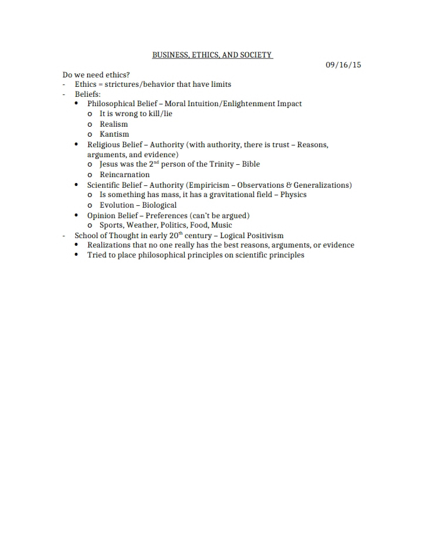 Ethics and Society in Business