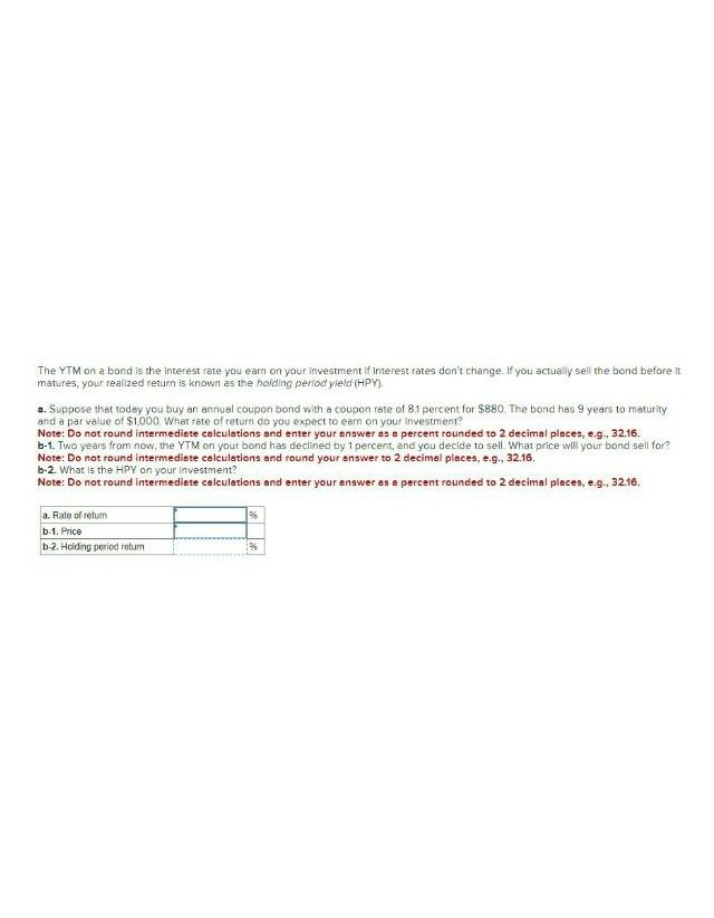 Yield and Bond Valuation Calculation