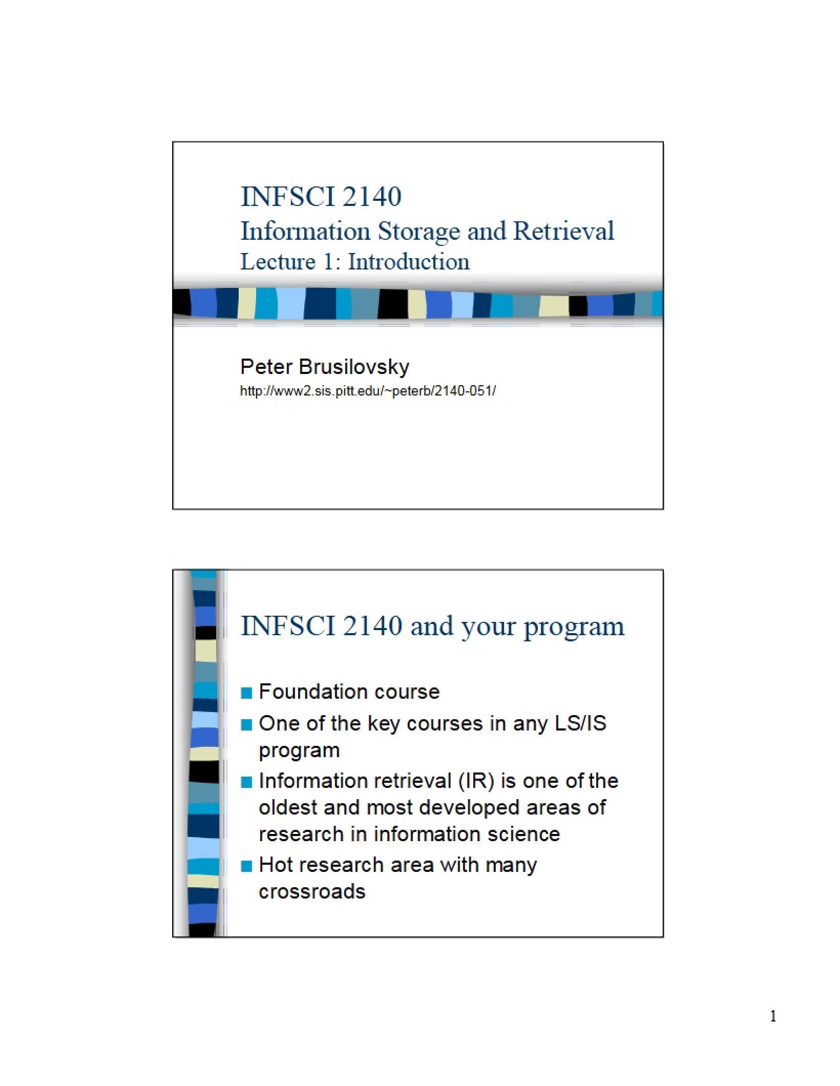 Info Storage and Retrieval Notes