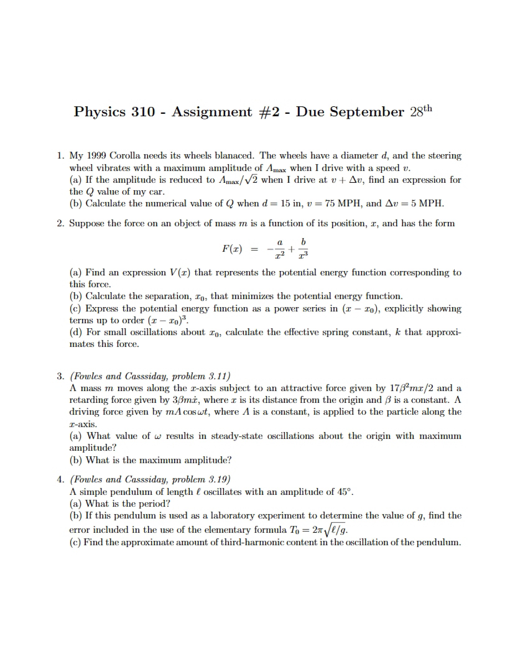 Second Assignment