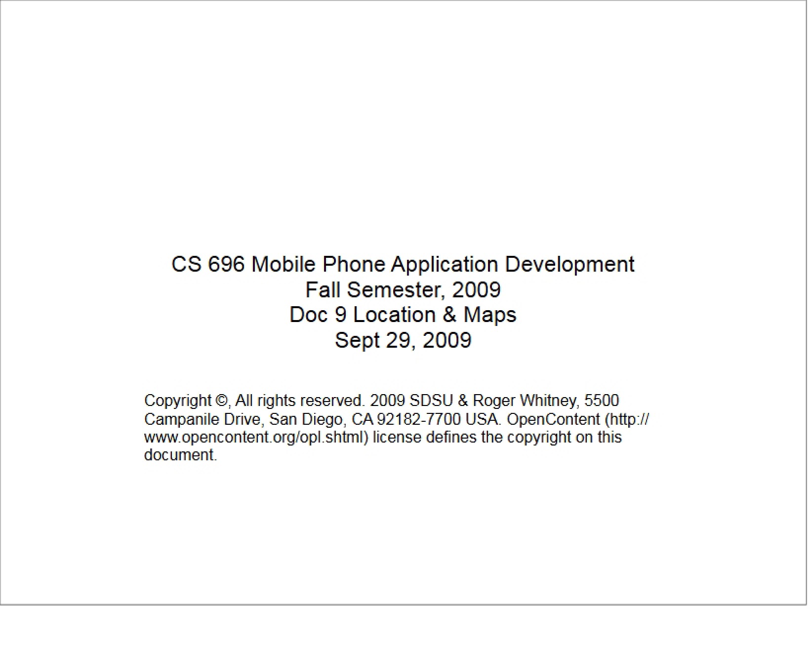 Maps and Location