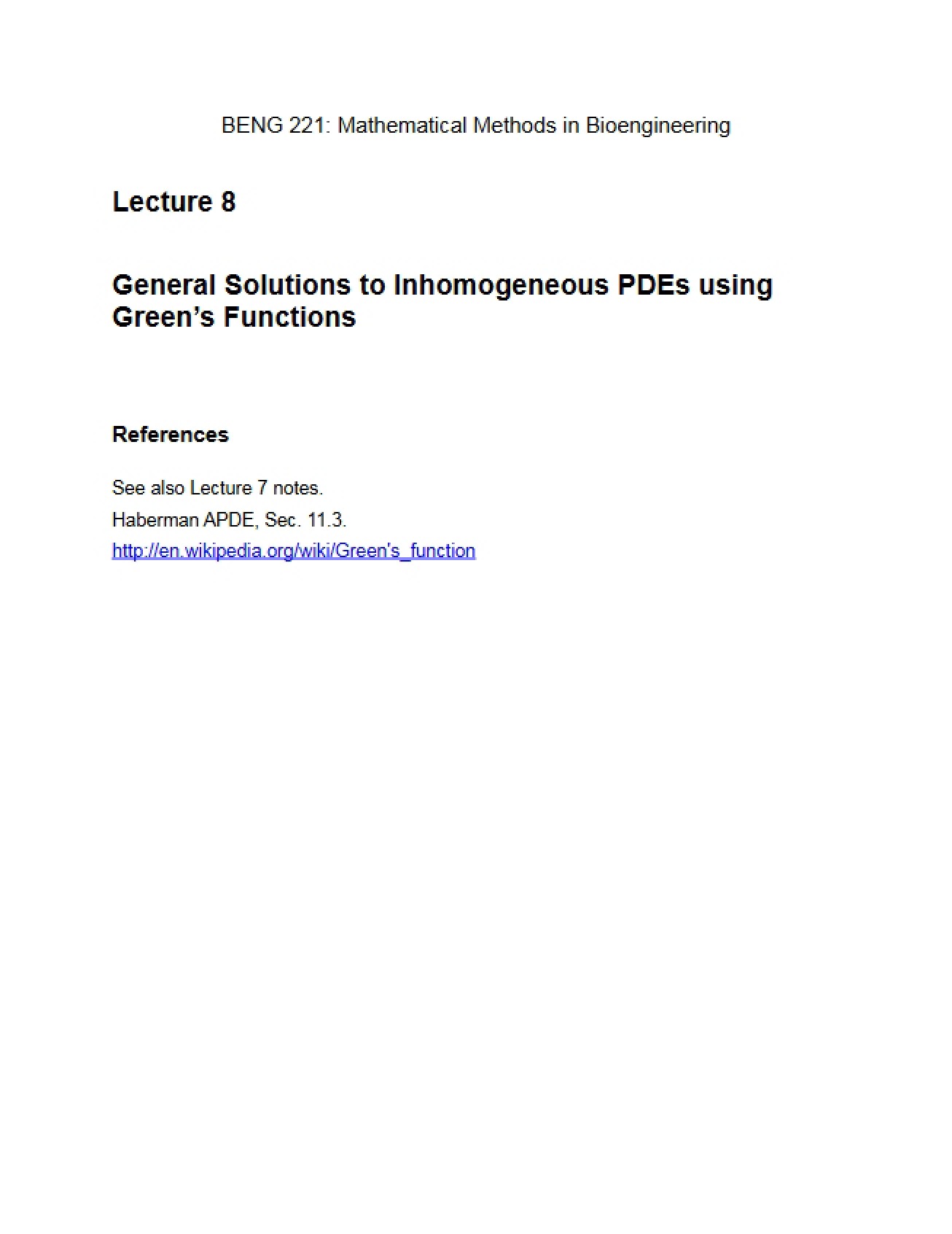 General Solutions to Inhomogeneous PDEs