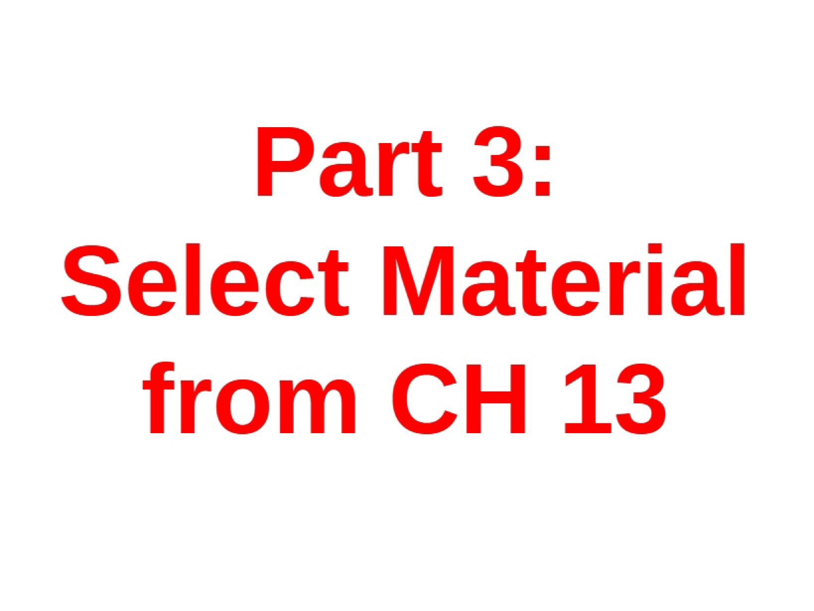 Notes Chapter 13