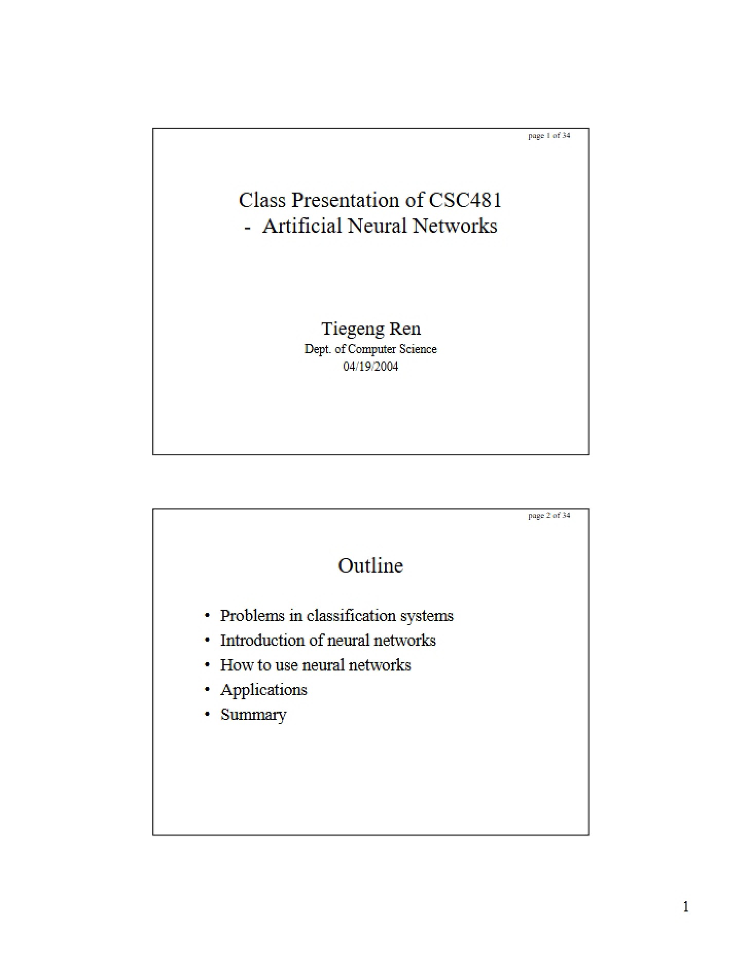 Neural Networks (Artificial)