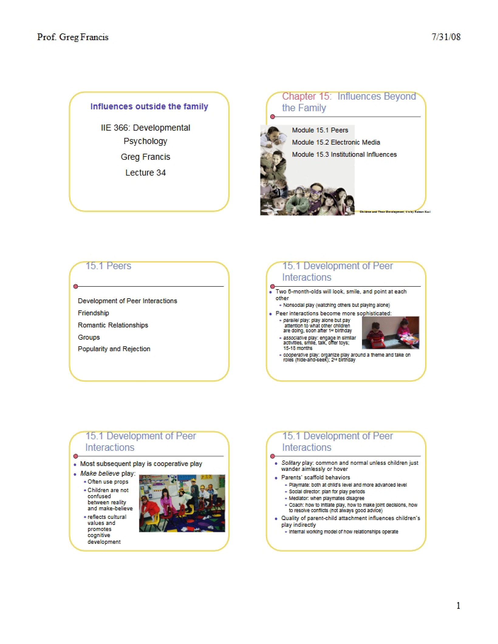 Slides for Lecture Thirty-Four