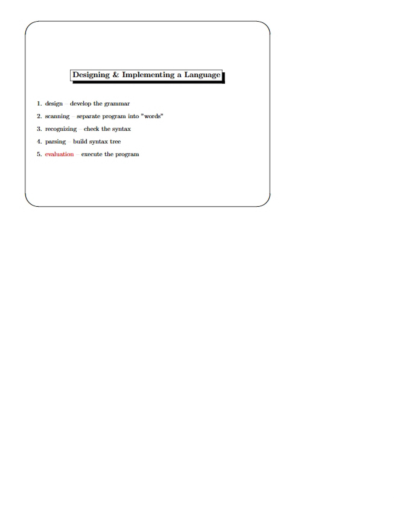 Introduction to the Study of Programming Languages