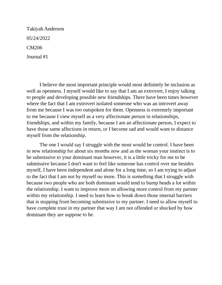 CM107 Course Journal 1