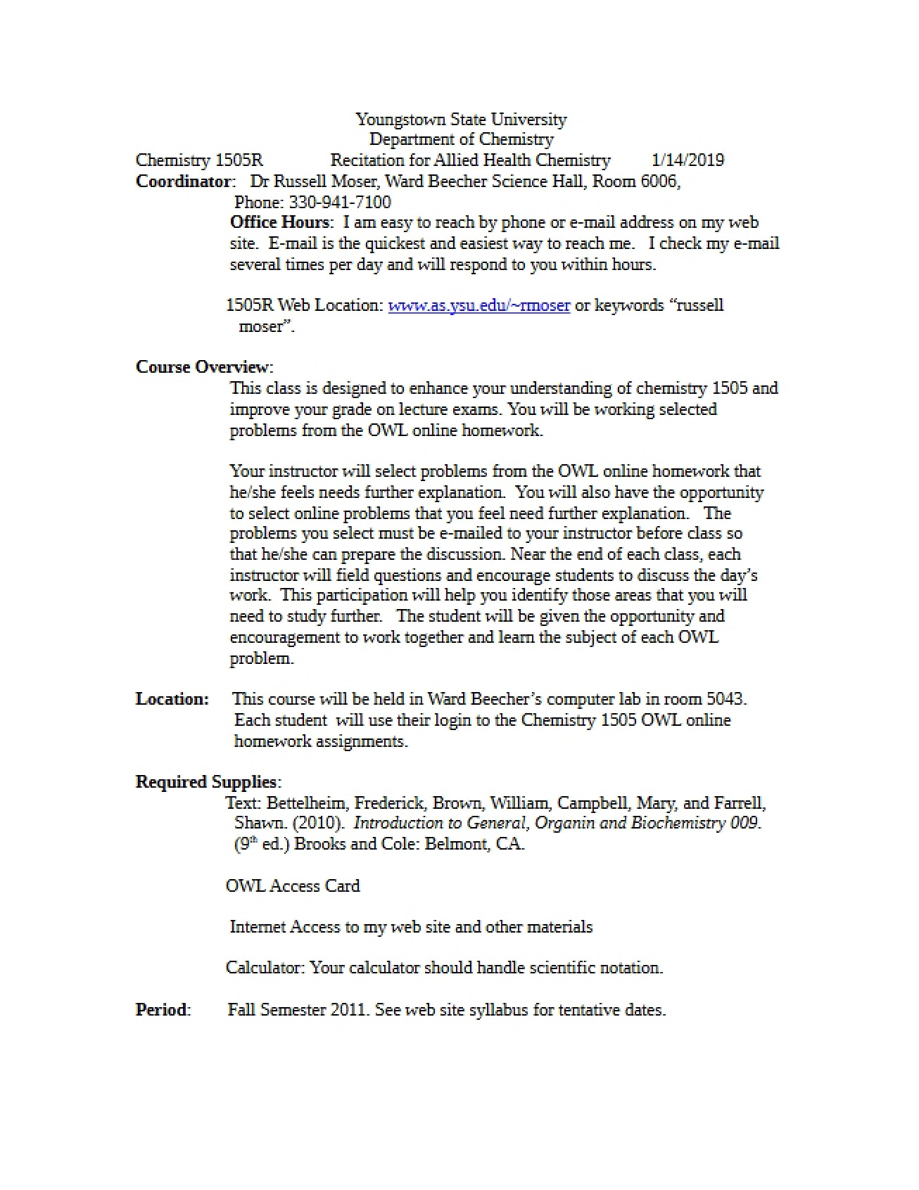 Syllabus Document