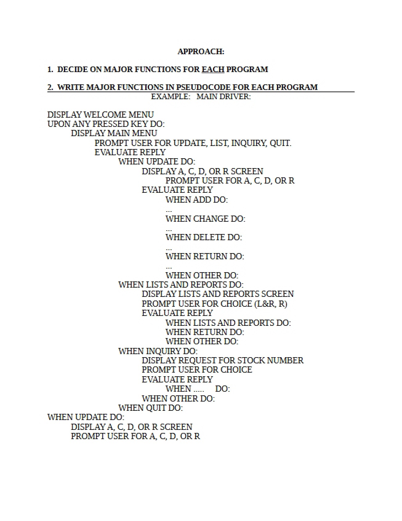 Study Guide for File Structures