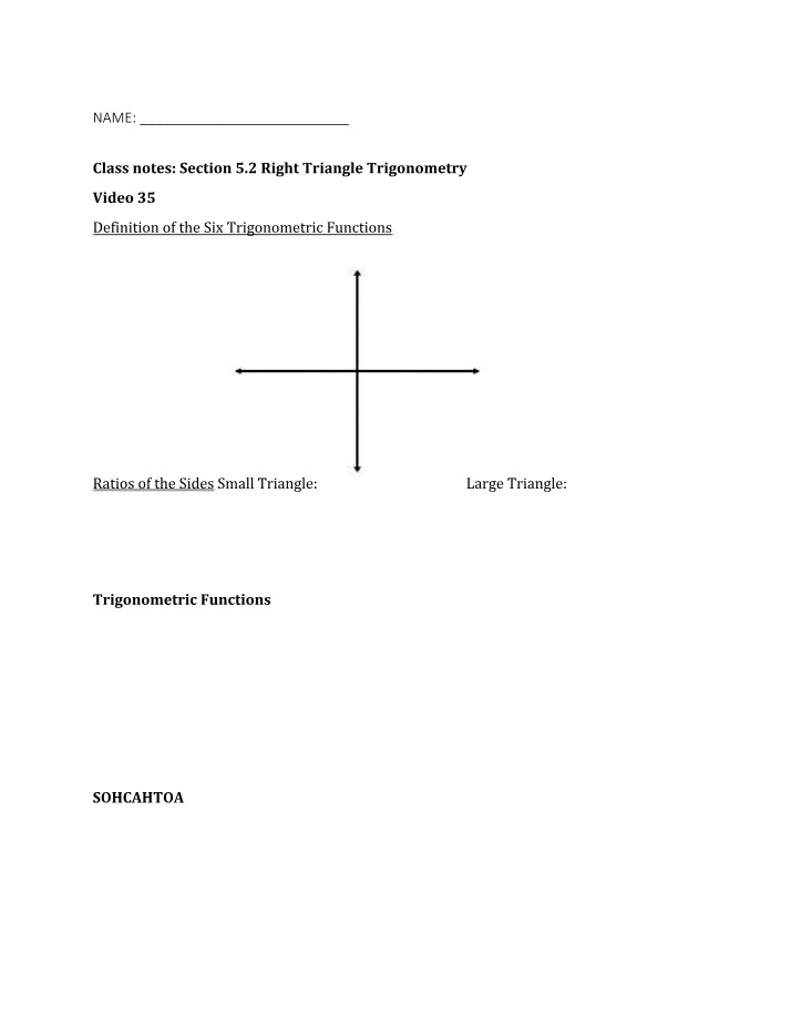 Week 7 Guided Notes - Right Triangle and Periodic Properties