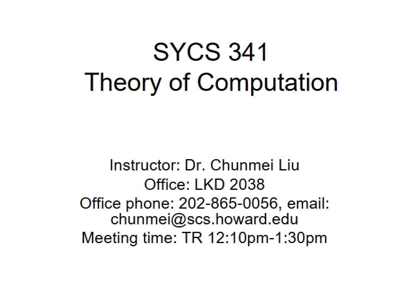 Computation Theory