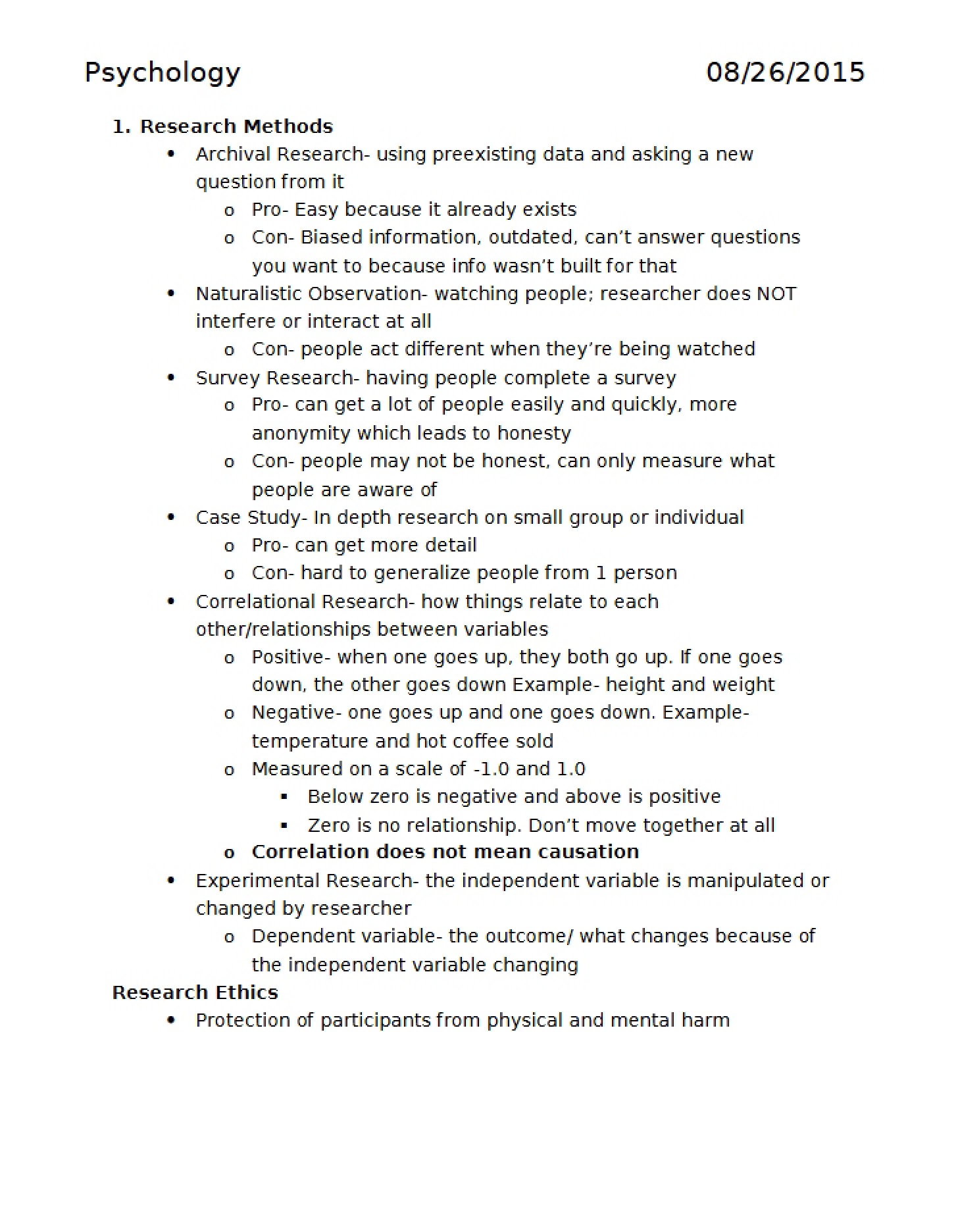 Psychological Concepts
