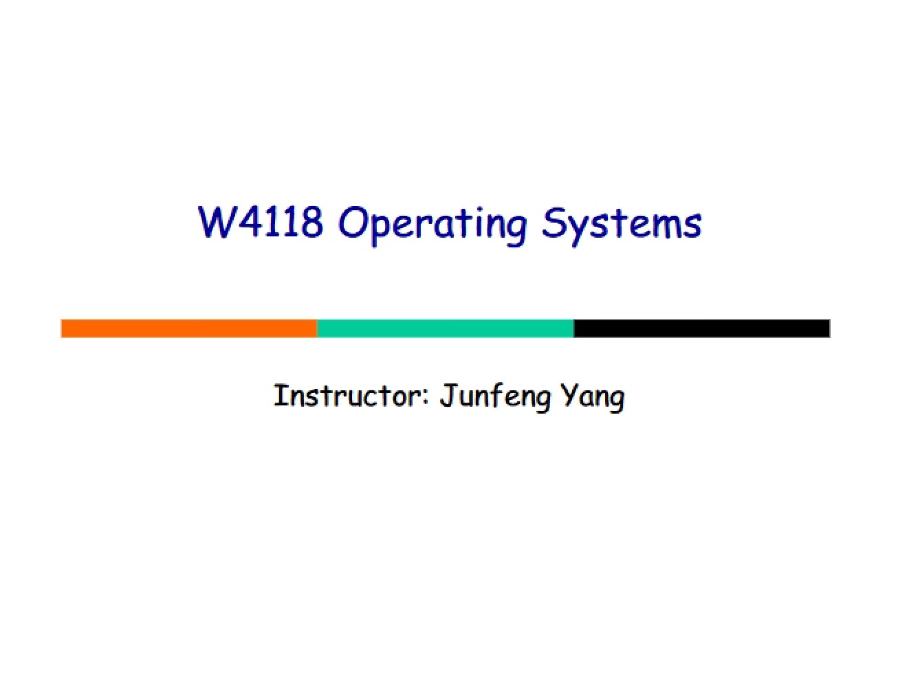 Operating Systems Lecture Notes
