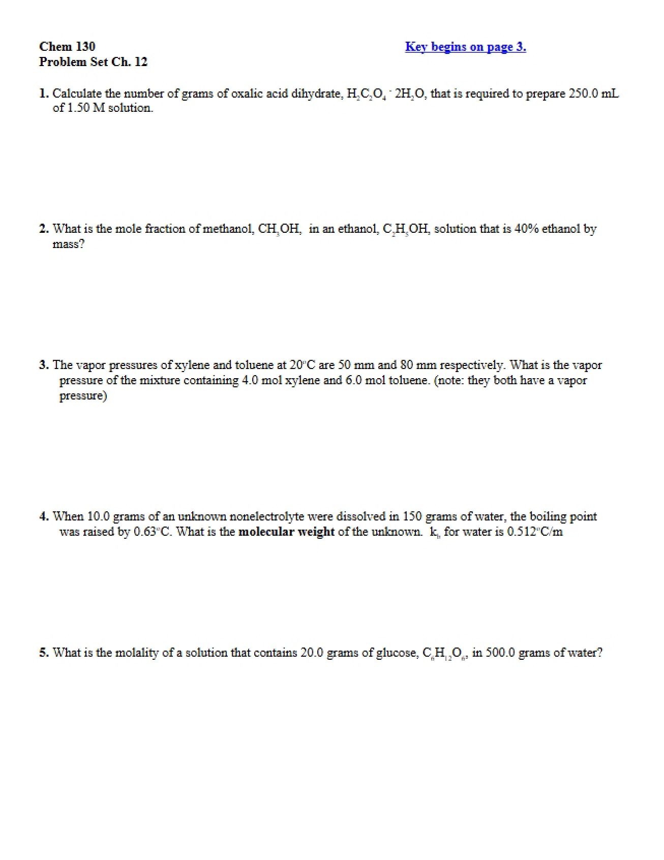Set of Problems